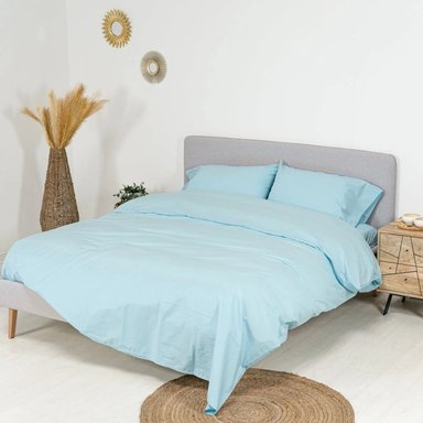 FUNDA PLUMÓN ALGODÓN BRAMANTE KING AGUA MARINA 200 HILOS