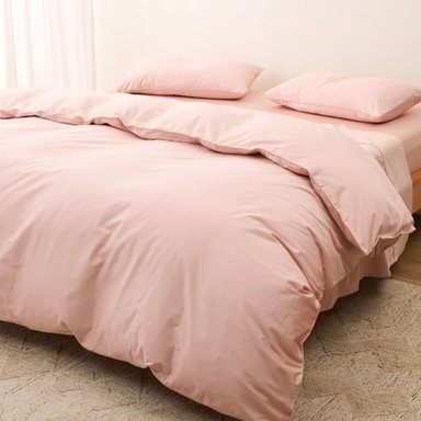 FUNDA PLUMÓN ALGODÓN BRAMANTE KING ROSADO 200 HILOS