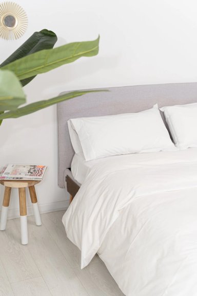 FUNDA PLUMÓN ALGODÓN PIMA 1 PLZ BLANCO 300 HILOS