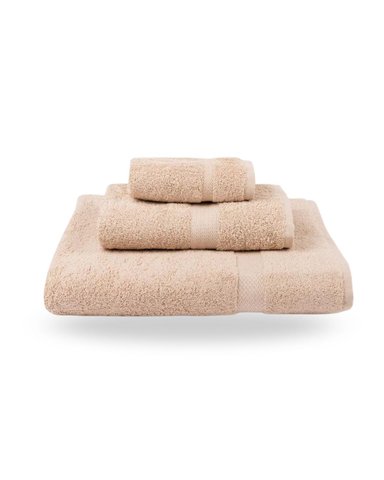 PACK 3 TOALLAS 100 % ALGODÓN 450 GR BEIGE