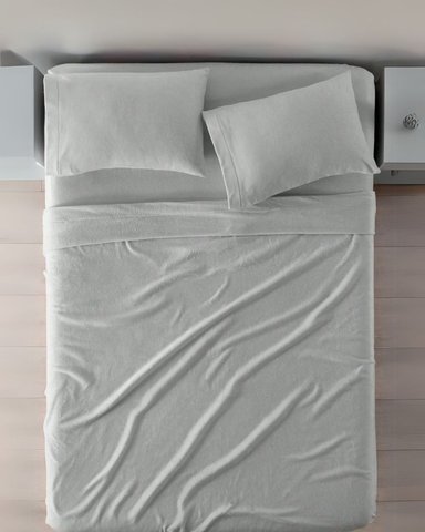 SET SÁBANAS POLAR PREMIUM QUEEN GRIS