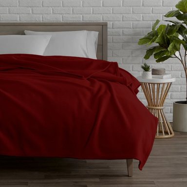 MANTA POLAR PREMIUM QUEEN GUINDA