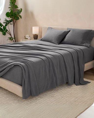 SET SÁBANAS POLAR 1 PLZ GRIS OSCURRO