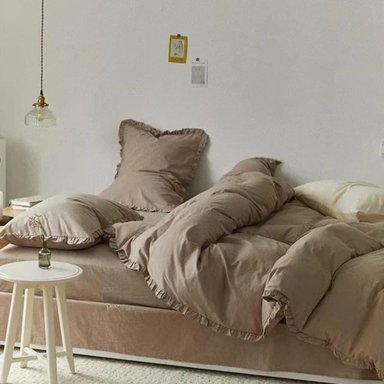 FUNDA PLUMÓN BOOMS 100 % ALGODÓN BRAMANTE KING AVELLANA 200 HILOS