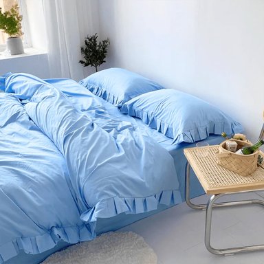 FUNDA PLUMÓN BOOMS 100 % ALGODÓN BRAMANTE QUEEN CELESTE 200 HILOS