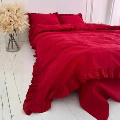 FUNDA PLUMÓN BOOMS 100 % ALGODÓN BRAMANTE 1 PLZ ROJO 200 HILOS