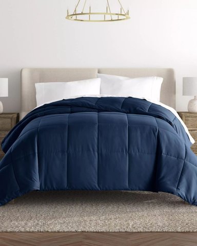 EDREDÓN MEDIA ESTACIÓN 100 % ALGODÓN BRAMANTE 1.5 PLZ AZUL MARINO 180 HILOS