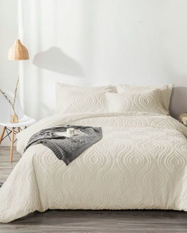 SET EDREDÓN PINTEREST + SÁBANAS 2 PLZ PERLA