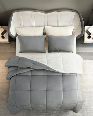 EDREDÓN CARNERO 1 PLZ GRIS ZAREK 200 HILOS