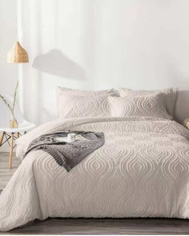 SET EDREDÓN PINTEREST + SÁBANAS QUEEN IVORY