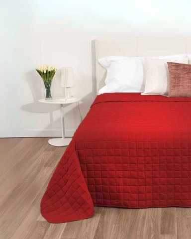 QUILT 100 % ALGODÓN BRAMANTE 1 PLZ ROJO 180 HILOS