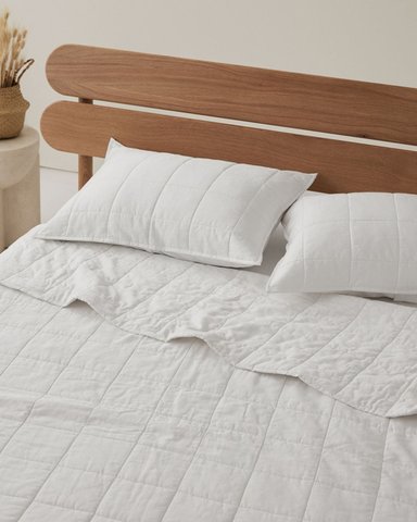 QUILT 100 % ALGODÓN BRAMANTE KING BLANCO 180 HILOS