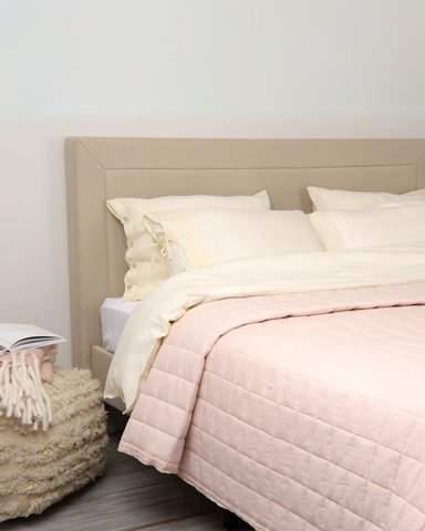 QUILT 100 % ALGODÓN BRAMANTE 1.5 PLZ ROSADO BEBÉ 200 HILOS