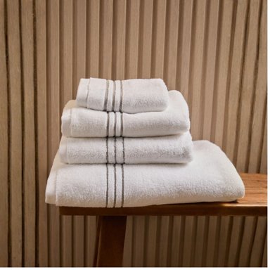 PACK 4 TOALLAS 100 % ALGODÓN 600 GR GRIS