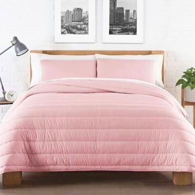CUBRECAMA PIMA 300 HILOS KING ROSADO - 1