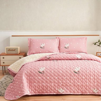 SET CUBRECAMA SHERPA ALGODÓN 2 PLZ - 1