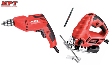 COMBO MPT TOOLS TALADRO ELÉCTRICO 400W SIERRA CALADORA 550W