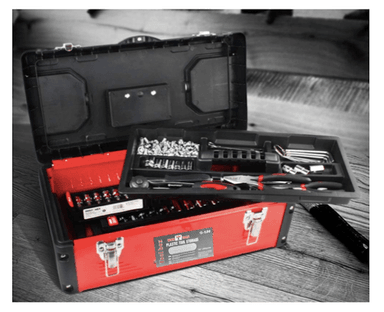 CAJA WORKTOOLS 16PULGADAS METAL PLASTICA ROBUSTA HERRAMIENTAS