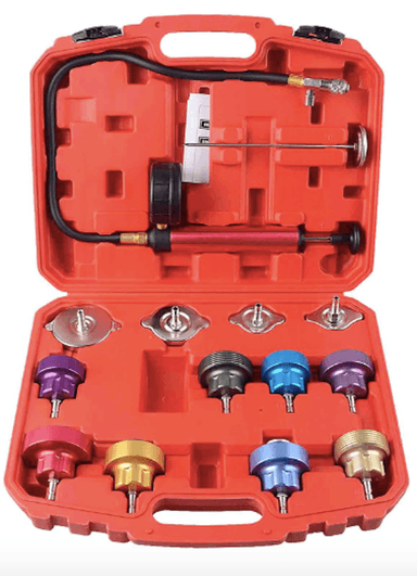 KIT WORKTOOLS PROBADOR PRESIÓN RADIADORES   TESTER FUGAS 14PCS