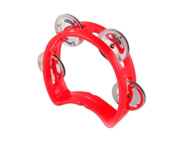 PANDERETA DE 4 CHAPAS PARA NIÑO ROJO