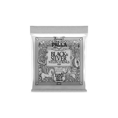 SET DE CUERDAS ERNIE BALL DE NYLON ERNIEBALL BLACK Y SILVER 2406