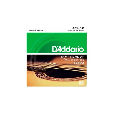 SET DE CUERDAS D'ADDARIO DADDARIO 09-45 PARA GUITARRA ACÚSTICA EZ890