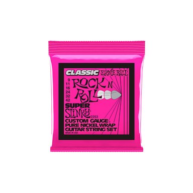 SET DE CUERDAS ERNIE BALL ERNIEBALL 09-42 PARA GUITARRA ELÉCTRICA SUPER SLINKY CLASSIC 2253