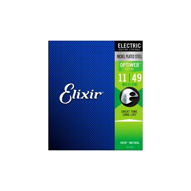 SET DE CUERDAS ELIXIR OPTIWEB 11-49 PARA GUITARRA ELÉCTRICA 19102