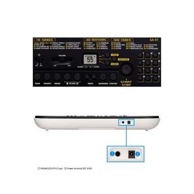 TECLADO ELECTRONICO CASIO 32 TECLAS SA-51H2-ADAP - 2