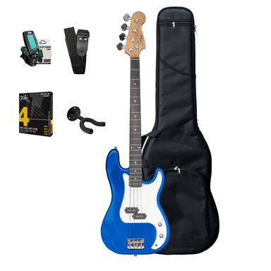 PACK BAJO ELECTRICO 4 CUERDAS SMIGER AZUL G-B1-4-BL