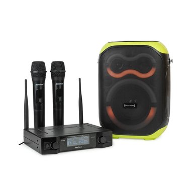 PACK DE KARAOKE HALION CALIPSO HA-W51 CON MICROFONO DOBLE BARETONE