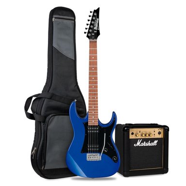GUITARRA ELECTRICA IBANEZ GRX20-JB CON AMPLIFICADOR MARSHALL MG10