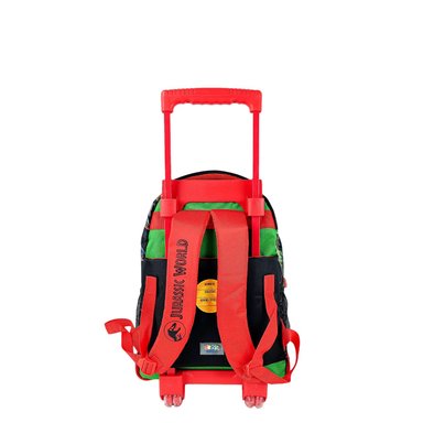 SET MOCHILA SCOOL JURASSIC PARK DINOSAURIOS OFICIO MOCHIRUEDAS PREMIUM NARANJA - 3