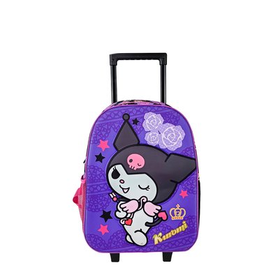 MOCHILA SCOOL KUROMI OFICIO MALETA CON RUEDAS TMB ESPALDA MAS LONCHERA EVA 3D MORADO