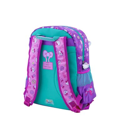 SET MOCHILA SCOOL HELLO KITTY MALETA ESPALDA REFORZADO CARTUCHERA LONCHERA AGUAMARINA - 3