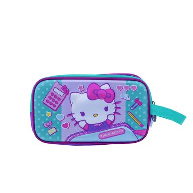 SET MOCHILA SCOOL HELLO KITTY MALETA ESPALDA REFORZADO CARTUCHERA LONCHERA AGUAMARINA - 6