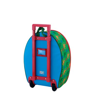 SET MOCHILA SCOOL JURASSIC PARK DINOSAURIOS OFICIO MALETA 3 PIEZAS EVA 3D CELESTE CLARO - 3