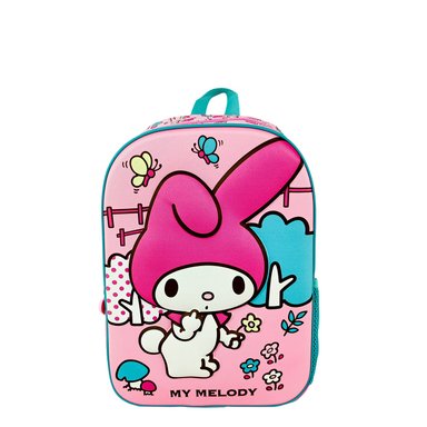 SET MOCHILA SCOOL MY MELODY OFICIO MALETA ESPALDA NIÑA EVA 3D 3 PIEZAS ROSADO BEBÉ - 2