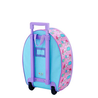 SET MOCHILA SCOOL MY MELODY OFICIO MALETA RUEDAS NIÑA EVA 3D 3 PIEZAS KAWAII CELESTE CLARO - 3