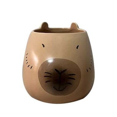 TAZA CAPIBARA MUG MARRON CERAMICA 500 ML