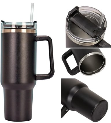 TERMO VASO TOMATODO TUMBLER TERMICO ACERO INOXIDABLE 40OZ NEGRO