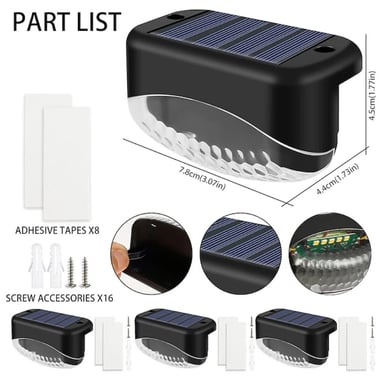 LUCES LED DECORATIVAS C/ BATERIA SOLAR PARA EXTERIORES PACK DE 4 - 4