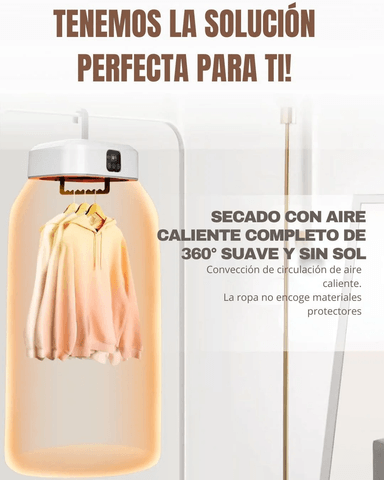SECADORA ROPA PORTATIL MINI SECADO RAPIDO PARA VIAJES Y DEPARTAMENTOS - 6