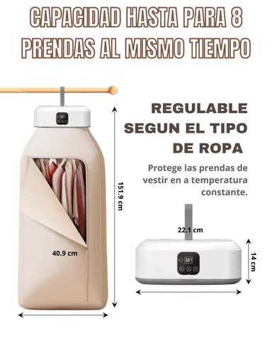 SECADORA ROPA PORTATIL MINI SECADO RAPIDO PARA VIAJES Y DEPARTAMENTOS - 7