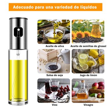 SPRAY DE ACEITE DISPENSADOR DE COCINA SIN EXCESO DE GRASA RECARGABLE