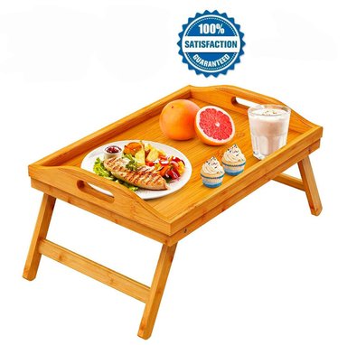 MESA BANDEJA DESAYUNO PLEGABLE BAMBU MULTIUSOS 50CM X 30CM
