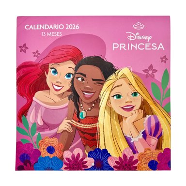 CALENDARIO DE PARED 2026 PRINCESAS – ILUSTRACIONES Y STICKERS DECORATIVOS