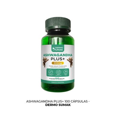 ASHWAGANDHA PLUS+ 100 CAPSULAS DERMO SUMAK - 3