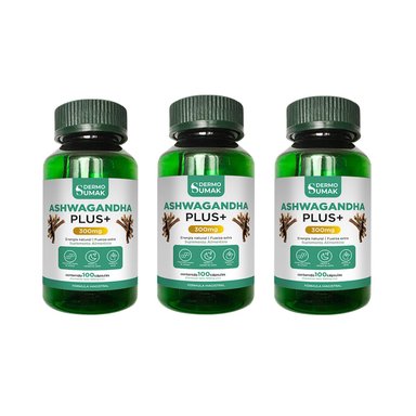 ASHWAGANDHA PLUS+ 100 CAPSULAS DERMO SUMAK 3 UND - 1