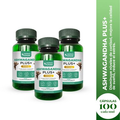 ASHWAGANDHA PLUS+ 100 CAPSULAS DERMO SUMAK 3 UND - 2